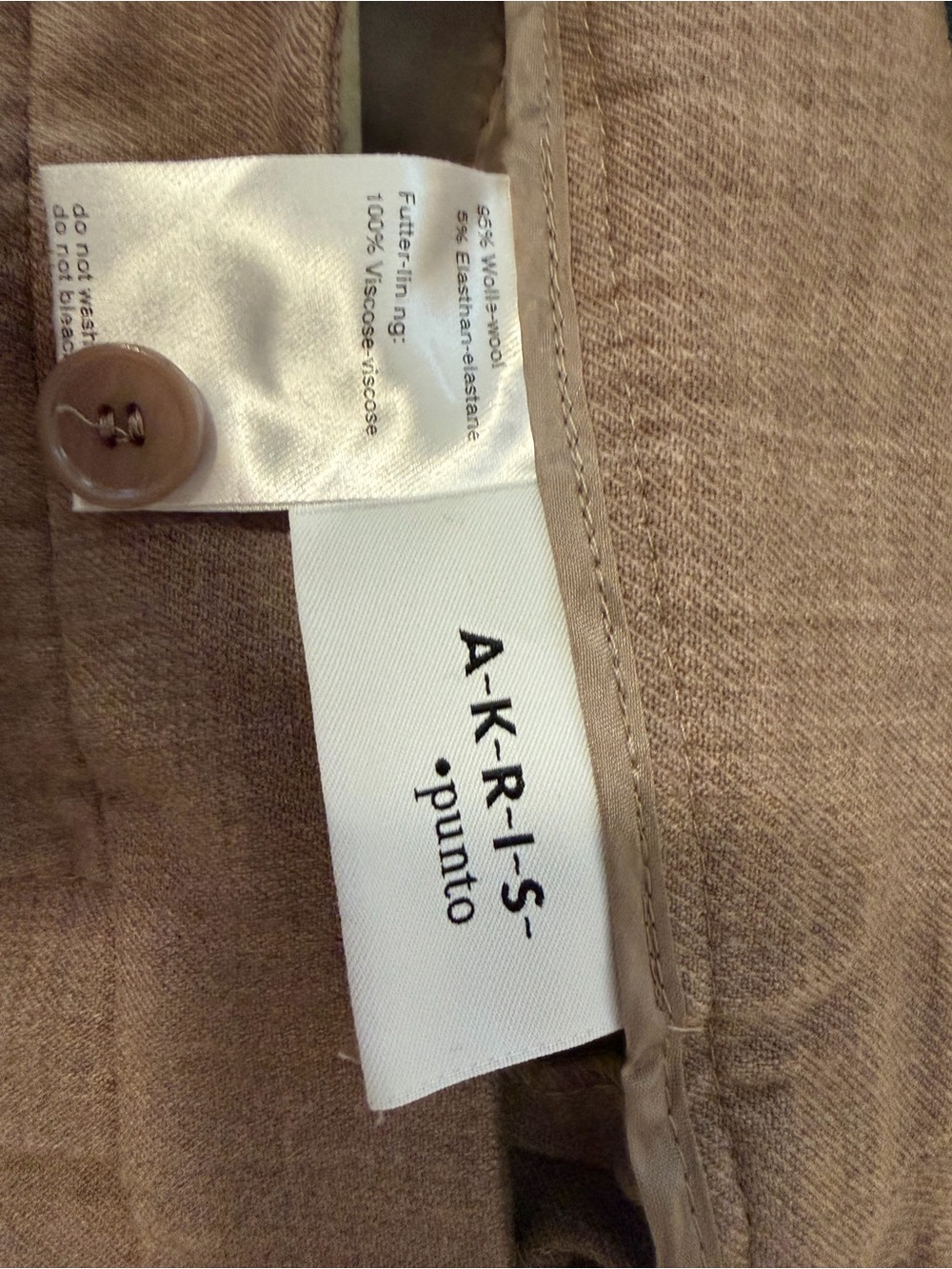 Akris Punto Brown Straight-Leg Wool Blend Pants